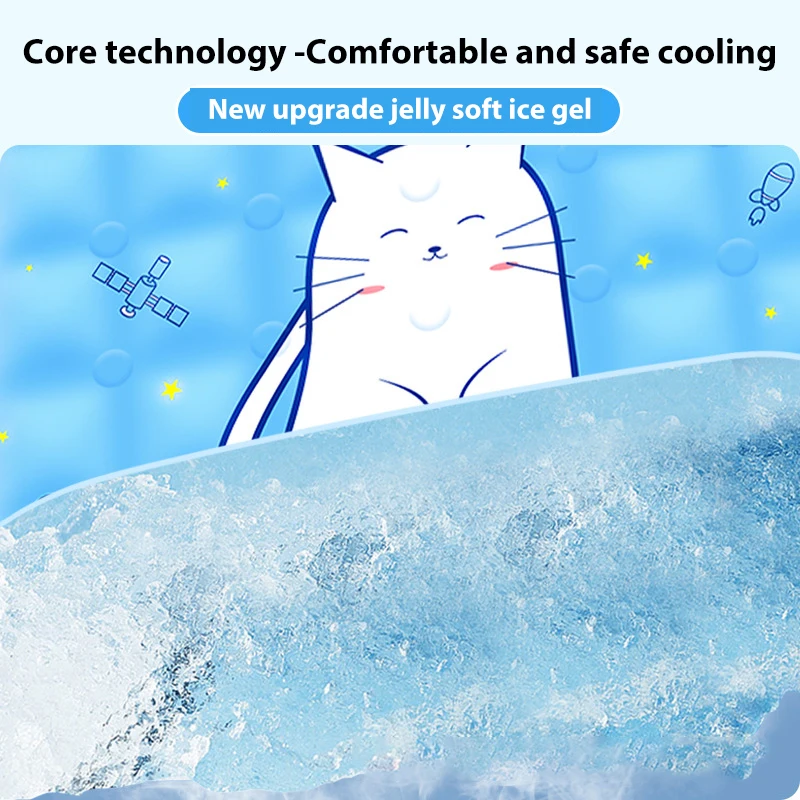 Pet Gel Ice Pad Refreshing Blanket Pvc Soft Cat Ice Carpet Waterproof Dogs Mat Cold Mattress Cool Cast Cushion Puppy Accessories