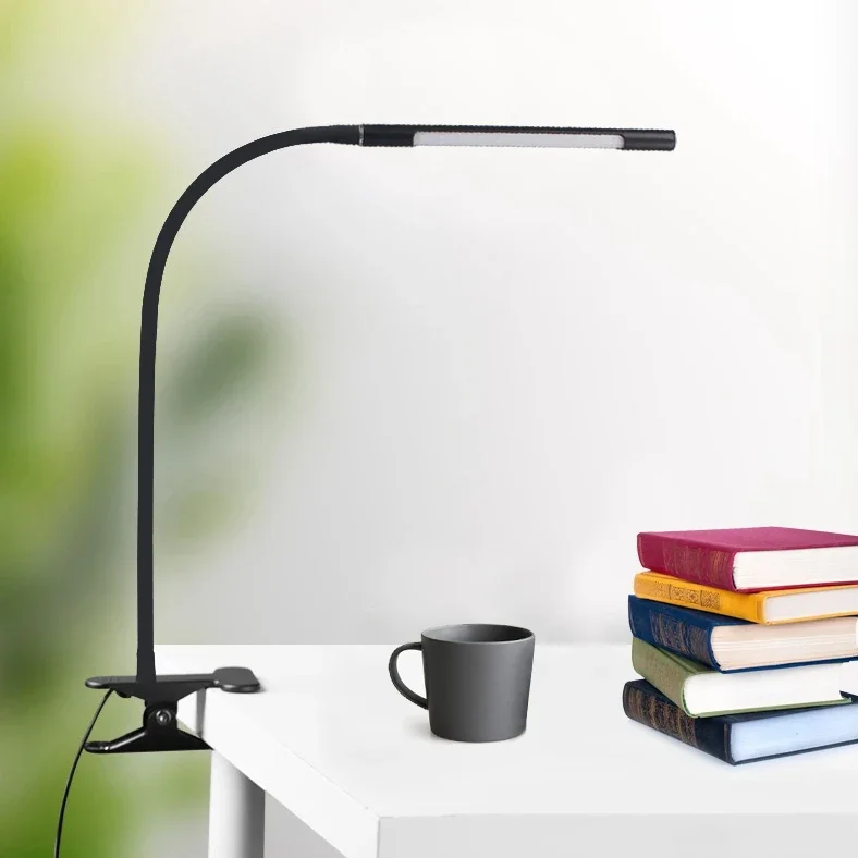 

Hot sales usb room flexible light book led table lamp reading computer clip on bed desk lamp