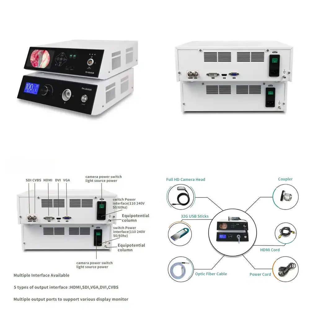 Advanced 1080P Medical Video Recorder with 120 Watts LED Light Source for and Hysteroscopy