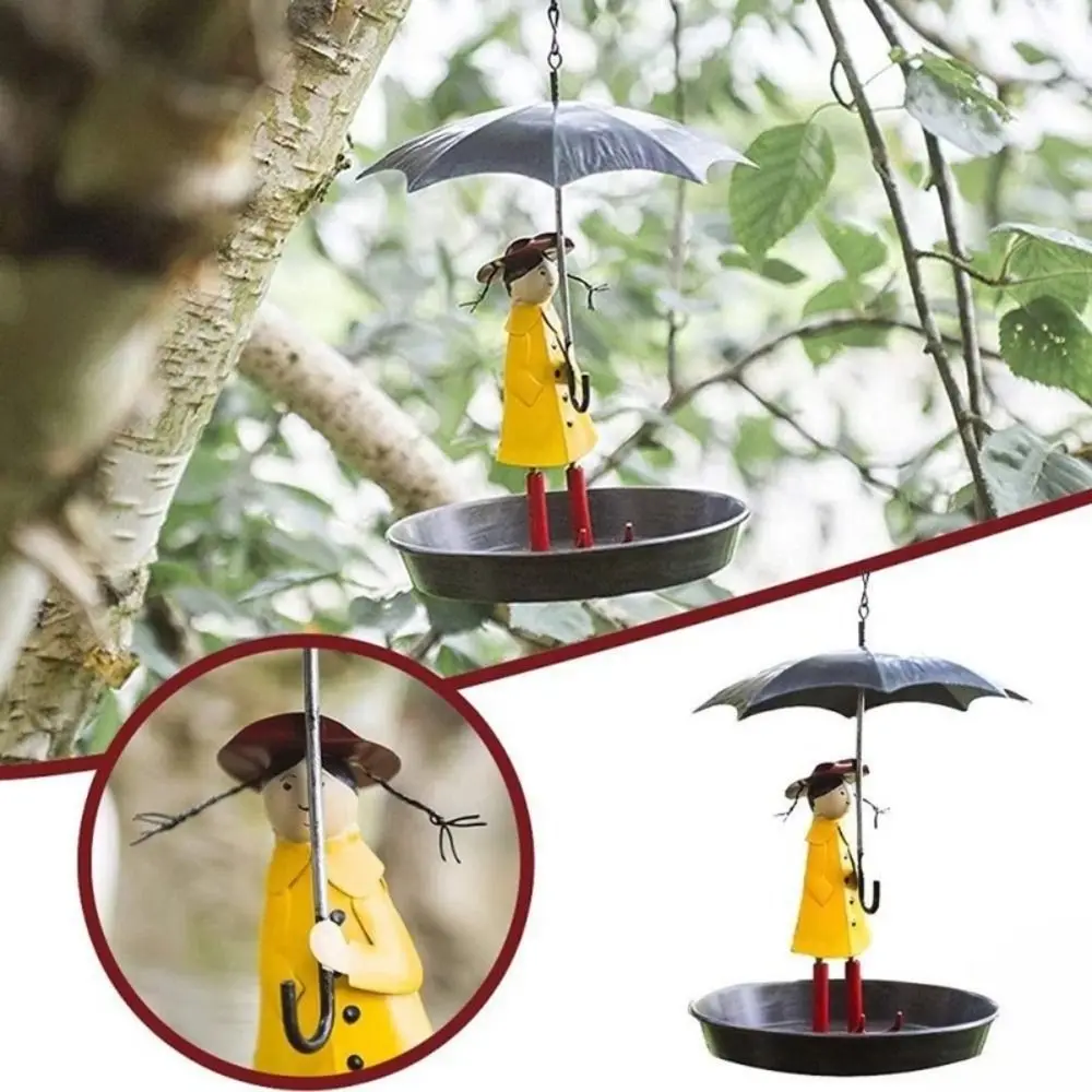 

and Umbrella Easy To Use Hanging Bird Feeders Chain Bird Feeder Gardening Exterior Decoration Flying Birds Food Tool