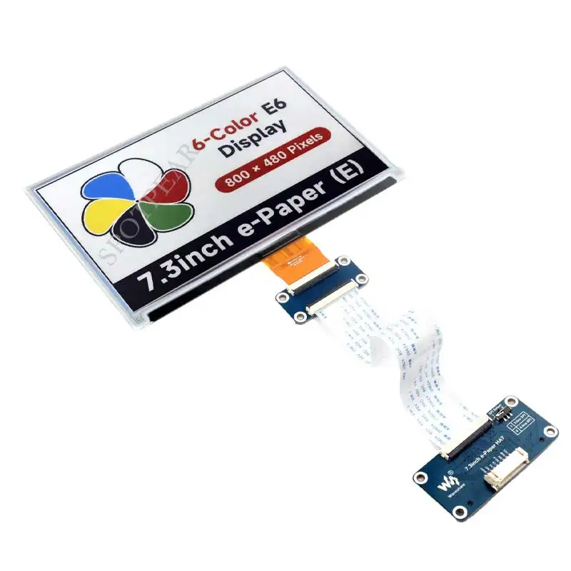 Imagem -02 - Low Power E-ink Display para Arduino Raspberry pi Jetson Stm32 Spotpear Epaper Hate 800x480pixels 7.3 Cores