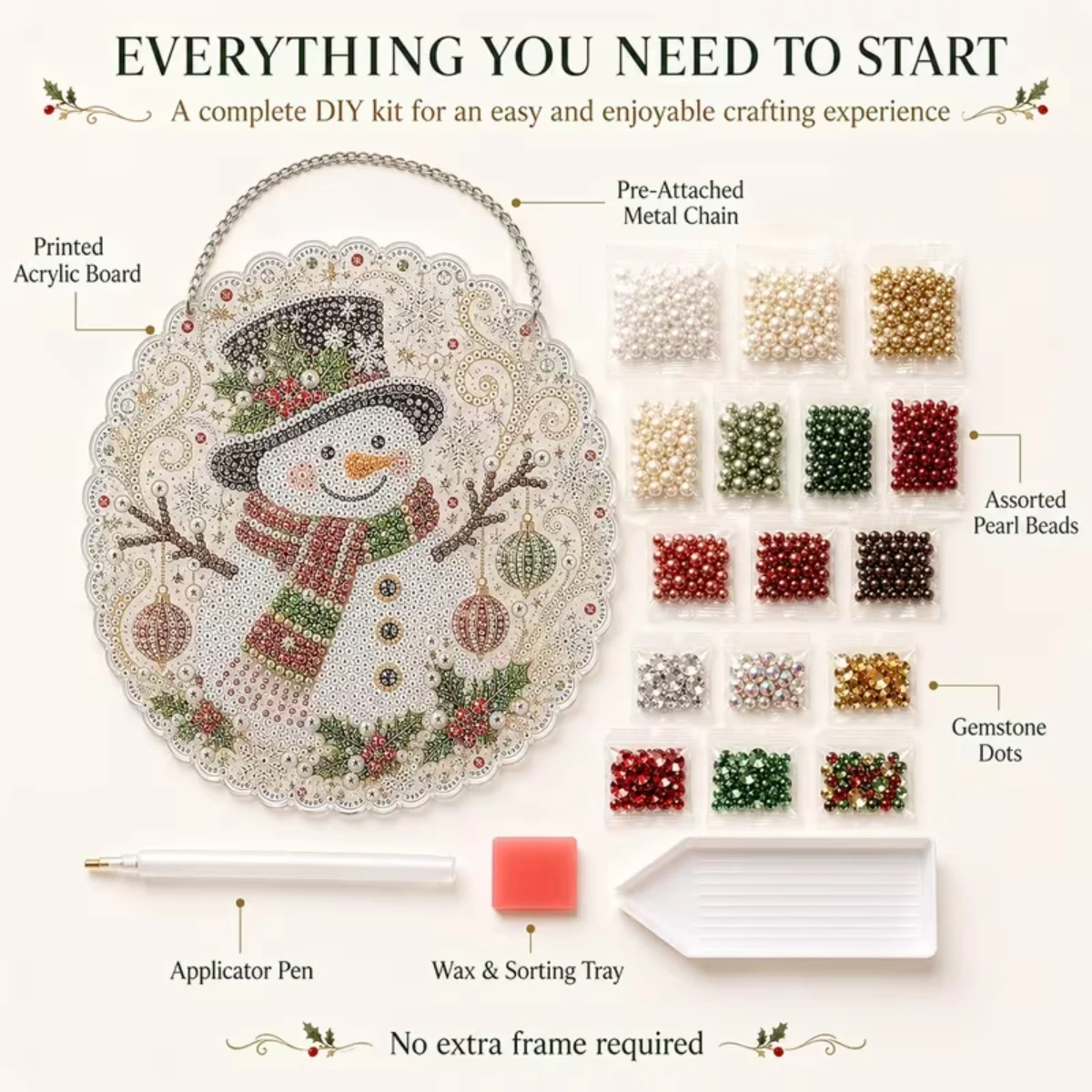 パールダイヤモンドペイントキット、クリスマス、サンタクロース - Art And Craft For Xmas のレビューと価格