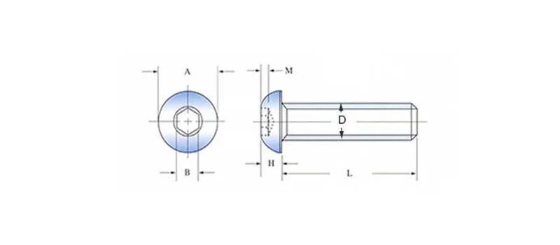 10 Stück Grad 12,9 Halbrundkopf-Beschichtung Titan Gold Sechskantschraube M2 M2,5 M3 M4 M5 Iso7380 Innensechskantschraube Länge 5-30 mm – Detail 14
