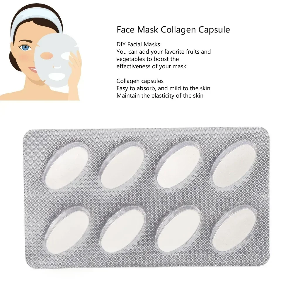 

32pcs/box DIY Natural Fruit Vegetable Facial Mask Skin Care Product Collagen Facial Mask Capsule Effervescent Tablet Skin Care