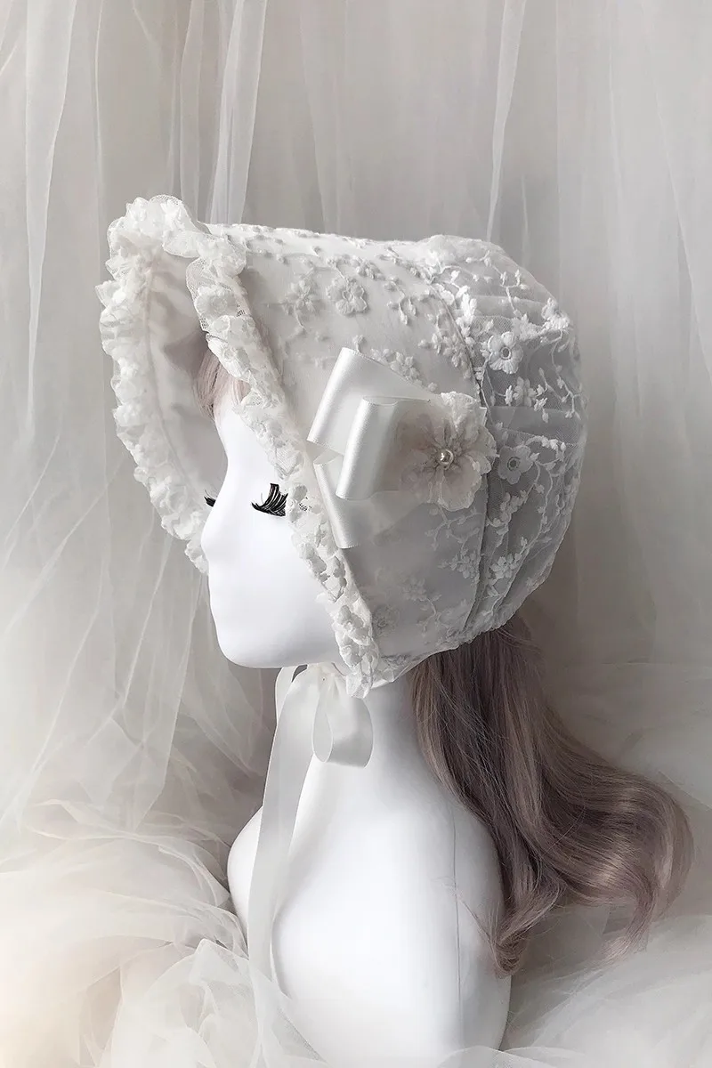 الكبار قبعة النوم قناع الدانتيل الطفل بونيه الوالدين والطفل صور الدعائم بونيه باوتو قبعة #6