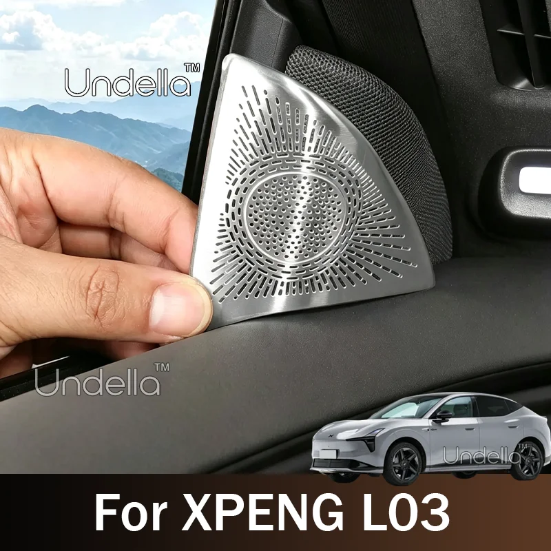 For XPENG L03 2026 2027 Car Door Audio Cover Speaker Decor Loudspeaker Anti‑Scratch Protective Trim Interior Styling Accessories
