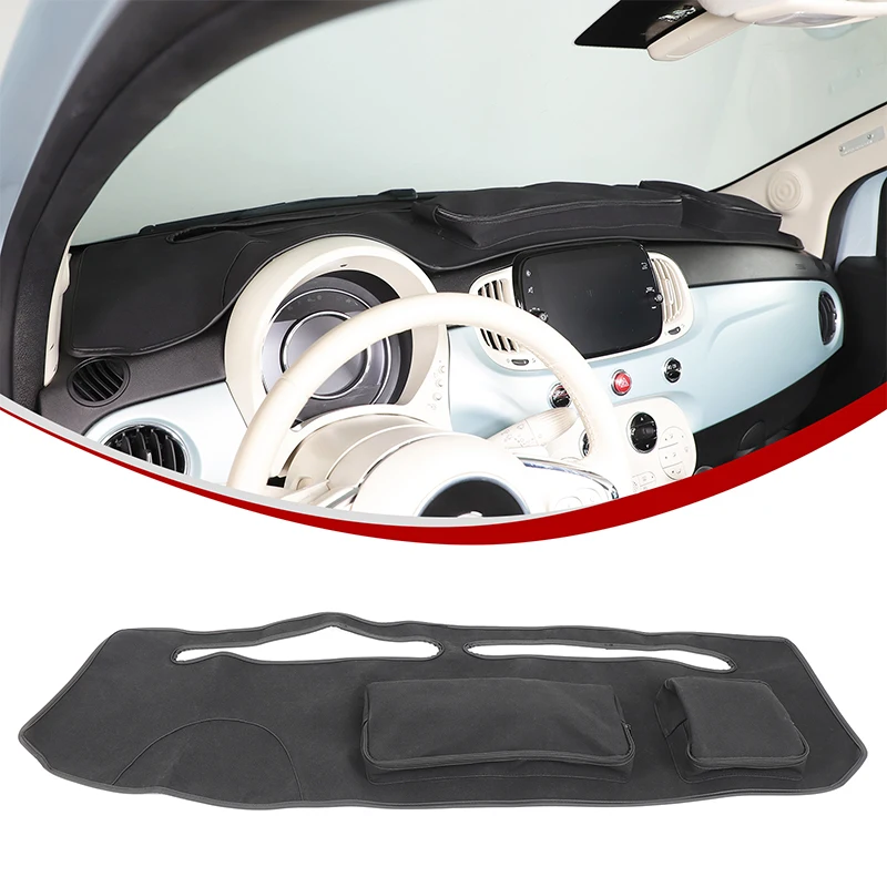 

Защитная накладка на приборную панель для Fiat 500 2016-2025, автомобильные аксессуары, солнцезащитный козырек на приборную панель, аксессуары для ковров Anto-UV