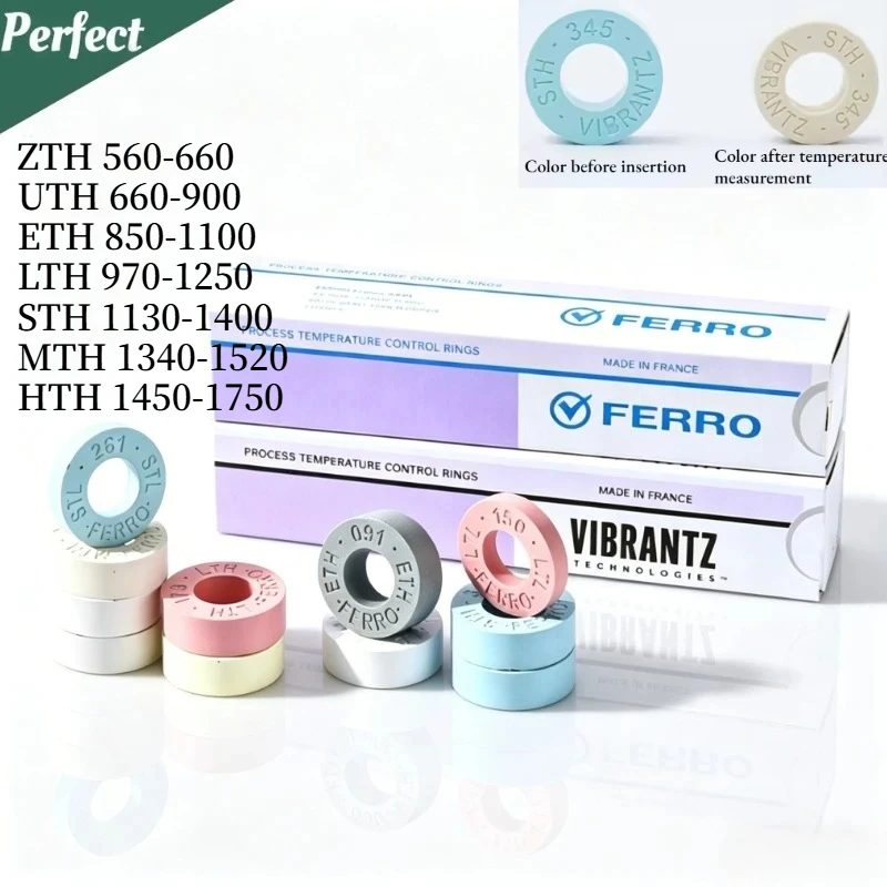 15pcs Dental Lab Temperature Calibration Ring for Use in Furnace for Ceramic Firing Furnace Temperature Measuring Tool