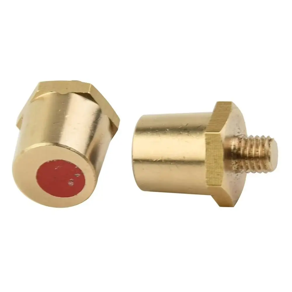 Brass Battery Terminal Adapter Positive Negative M8 External Thread Brass Battery Post Extender Hexagon Base