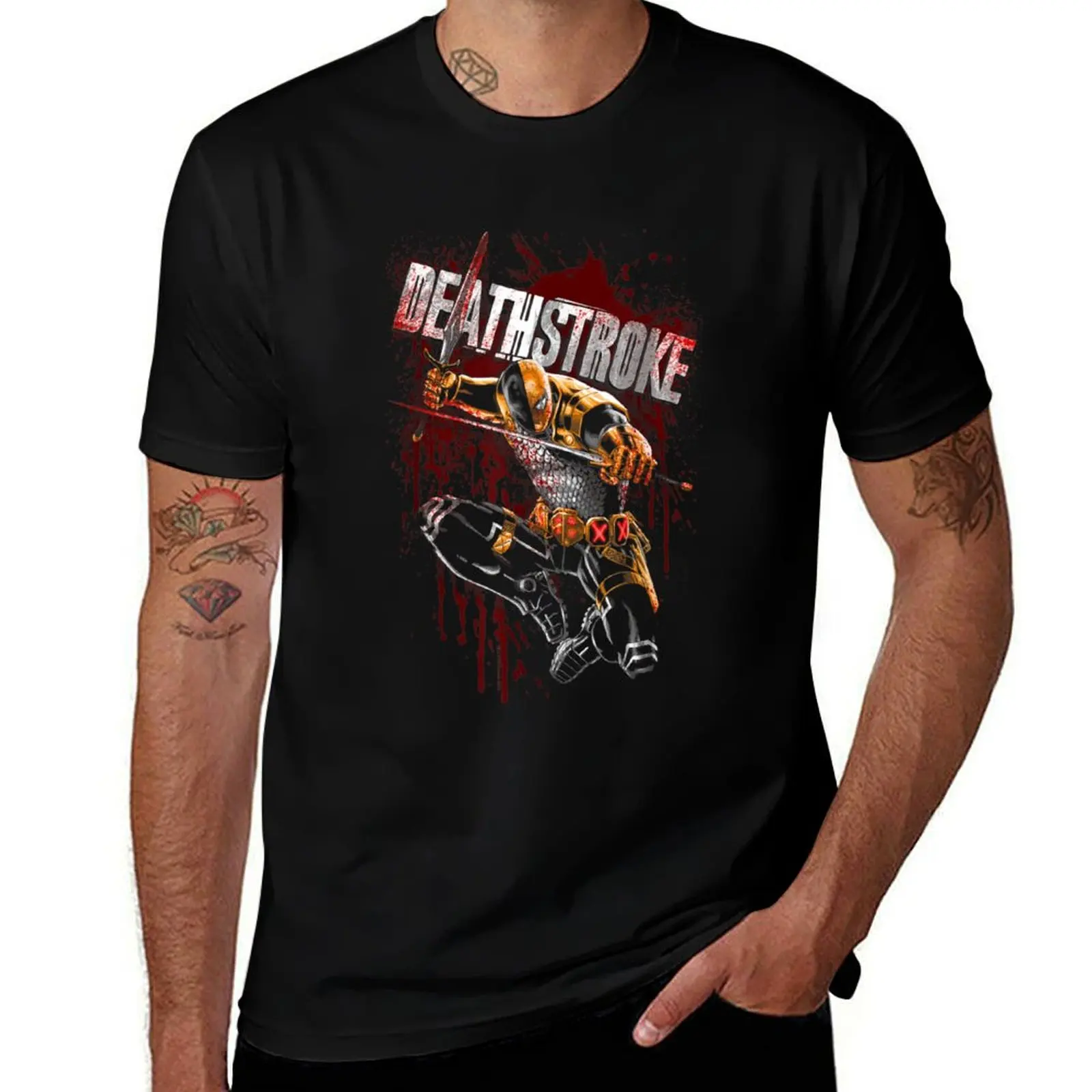 

Deathstroke T-Shirt heavyweights kawaii clothes slim fit t shirts for men