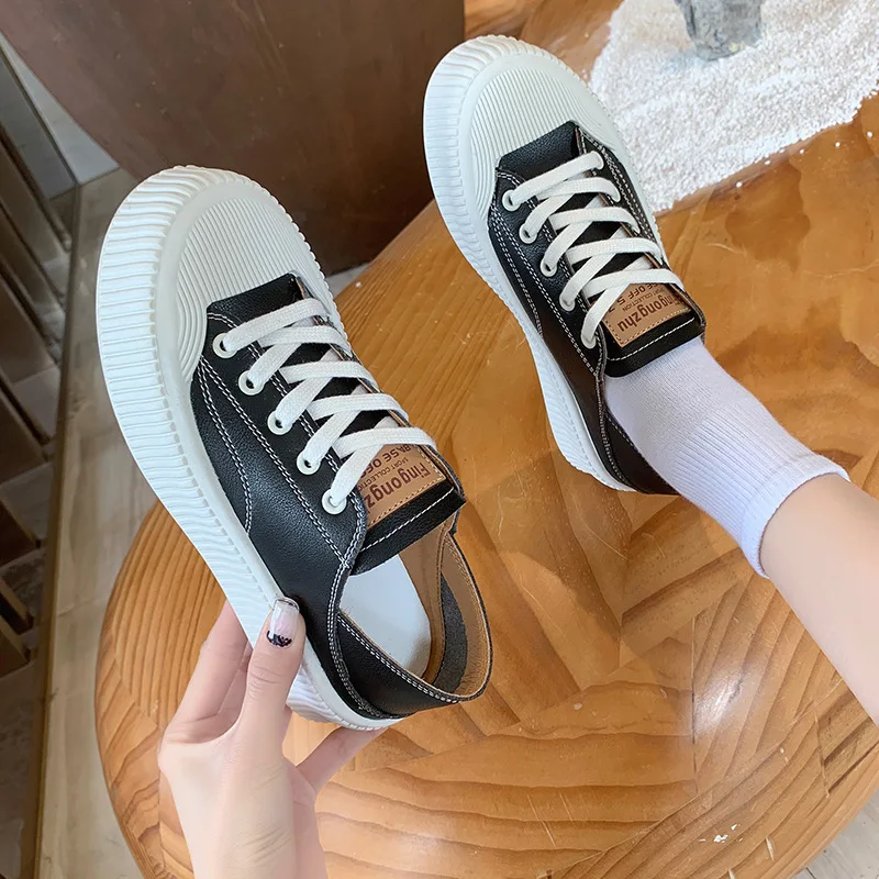 Shoes for Women Sneakers Spring New Fashion Casual Flats Shoes Women 2022 Comfort Lace-up Platform Shoes Zapatos De Mujer