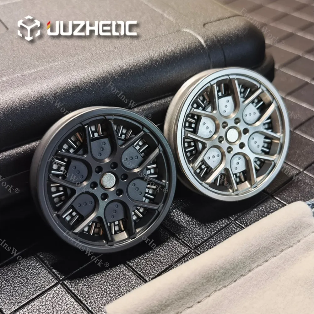 JUZHEDC Hub Haptic เหรียญสแตนเลส Magnetic Decompression ปลายนิ้วของเล่น Fidget ของเล่นออทิสติก Fidget ของเล่นผู้ใหญ่