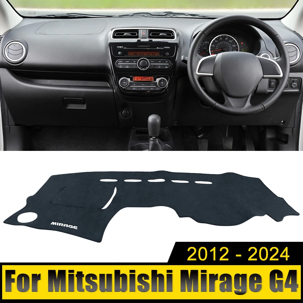 

For Mitsubishi Mirage G4 2012-2019 2020 2021 2022 2023 2024 Car Dashboard Cover Avoid Light Pad Sun Shade Anti-UV Carpet Mat