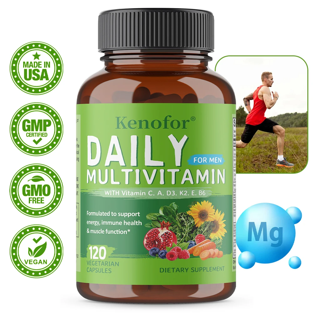 

Men's Daily Whole Food Multivitamin, Organic Men's Vitamins and Minerals, Supports Health, Immunity, Energy, and Joint Health