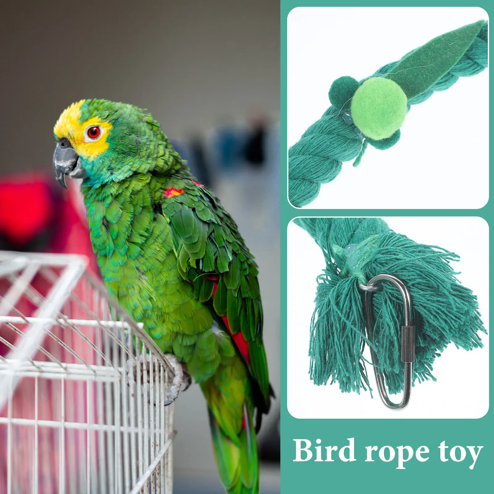 

Perch For Cage Cotton Parrot Chewing Cage Accessories Rope Perch For Medium Hanging Bird Rope Large Bird Cages