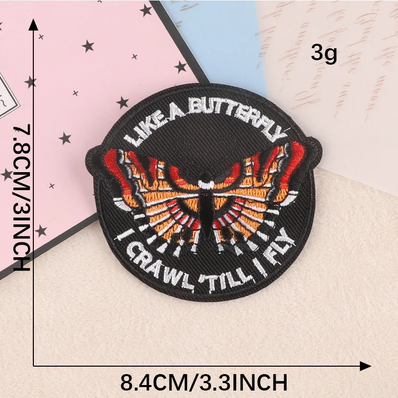 Aufnäher zum Aufbügeln für Kleidung, bestickt, taktische Militär-Moral-Applikation, schmelzbar, thermoadhäsive Mochila, Designer, Outdoor, Nähen – Detail 8