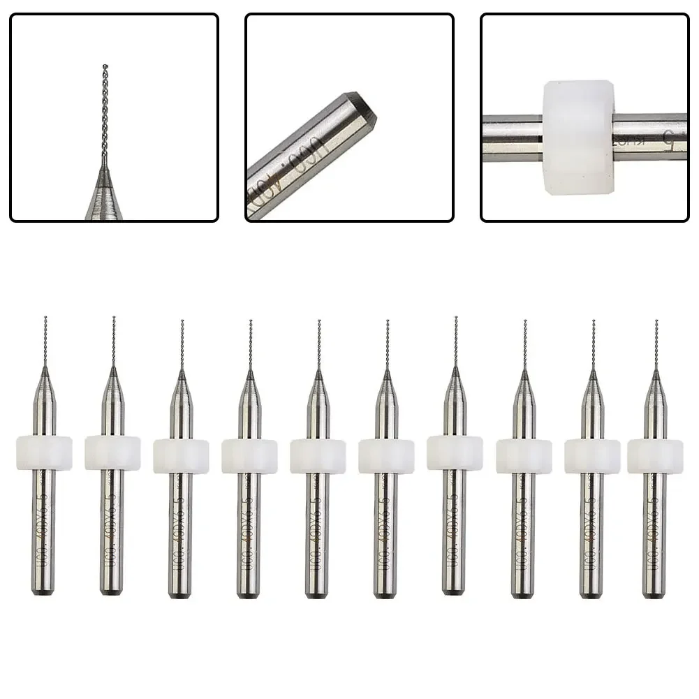 10pcs Circuit Board PCB Drill Bits Kit Carbide Steel Drill Bit Set  Shank PCB Mini Carbide Drill Bit Set