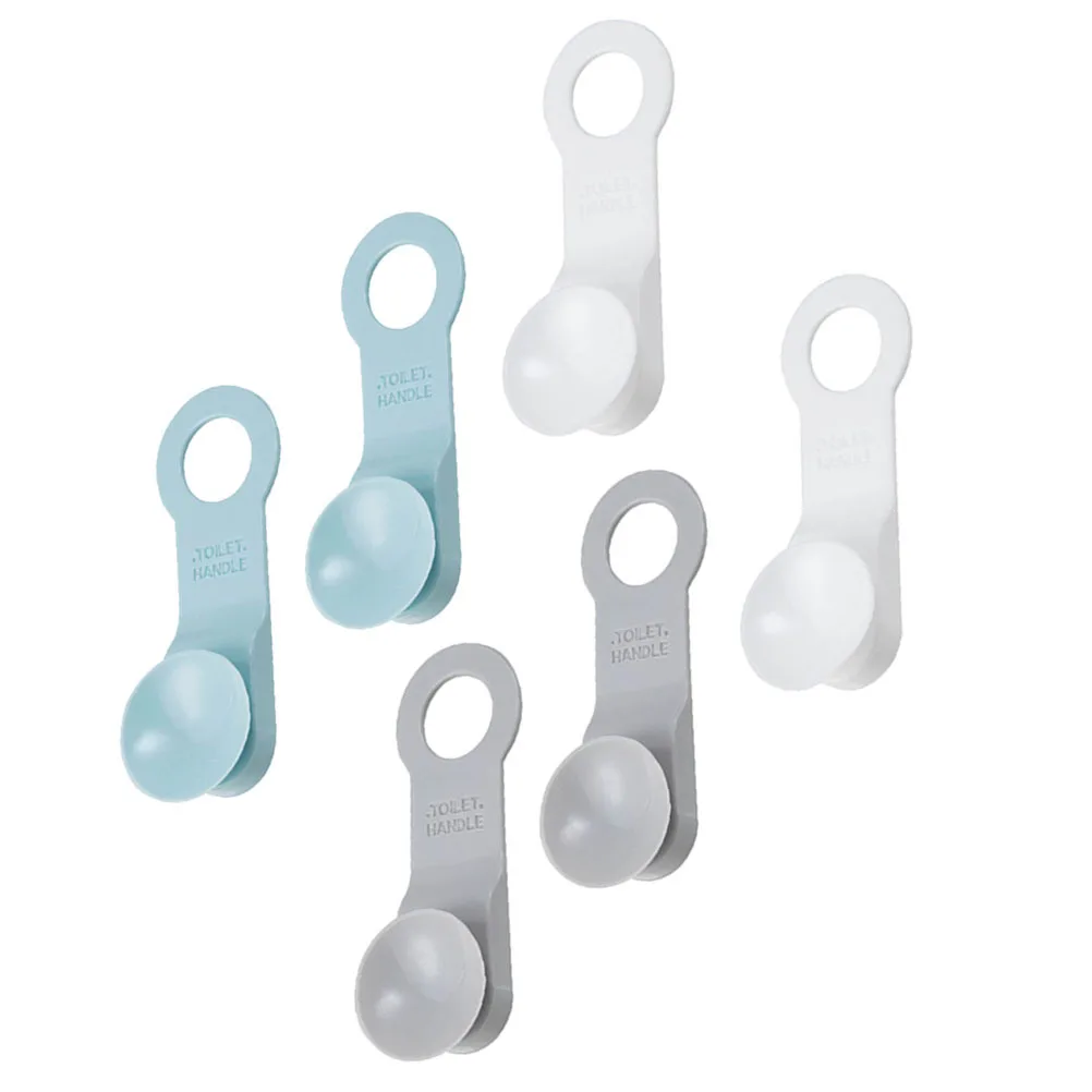 6 قطعة مقعد المرحاض مقبض رافع عالية الجودة مادة Tpr إمدادات منزلية عملية سهلة الاستخدام المحمولة مقعد المرحاض رافع