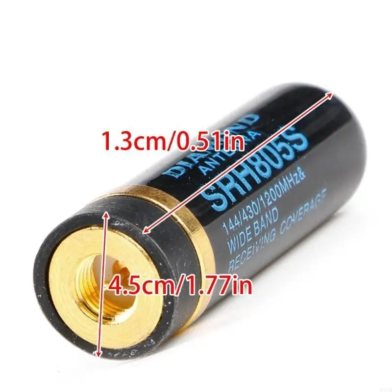SRH805 4.5cm Short Dual Band Antenna SMA-Male For YAESU For ICOM Ham Radio