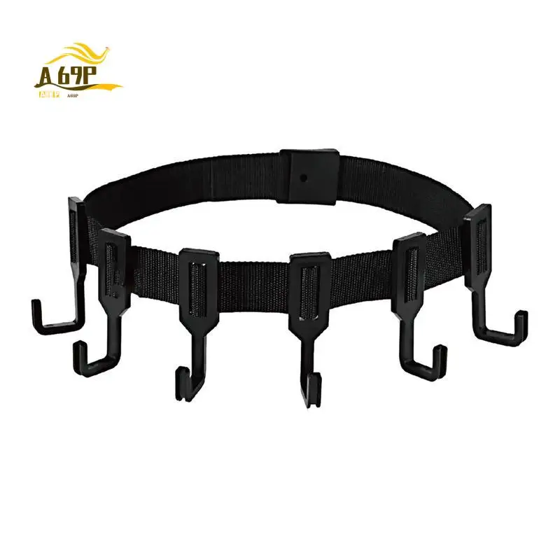 A69P-Gear Hanger Thick Strap Bow Hanger Multi-Hook Accessory Holder Portable Thick Strap Bow Hanger Outdoor Gear Holder