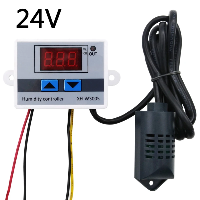 Automatic Digital Humidity Controller Switch with Hygrometer for 12V 24V 220V Humidifiers and Humidity Management
