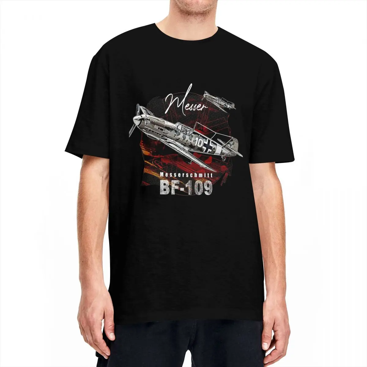 Messerschmitt BF 109 T-Shirt Summer Classic T Shirts 100 Cotton Hipster Tee Shirt For Men Short-Sleeved Design Clothing