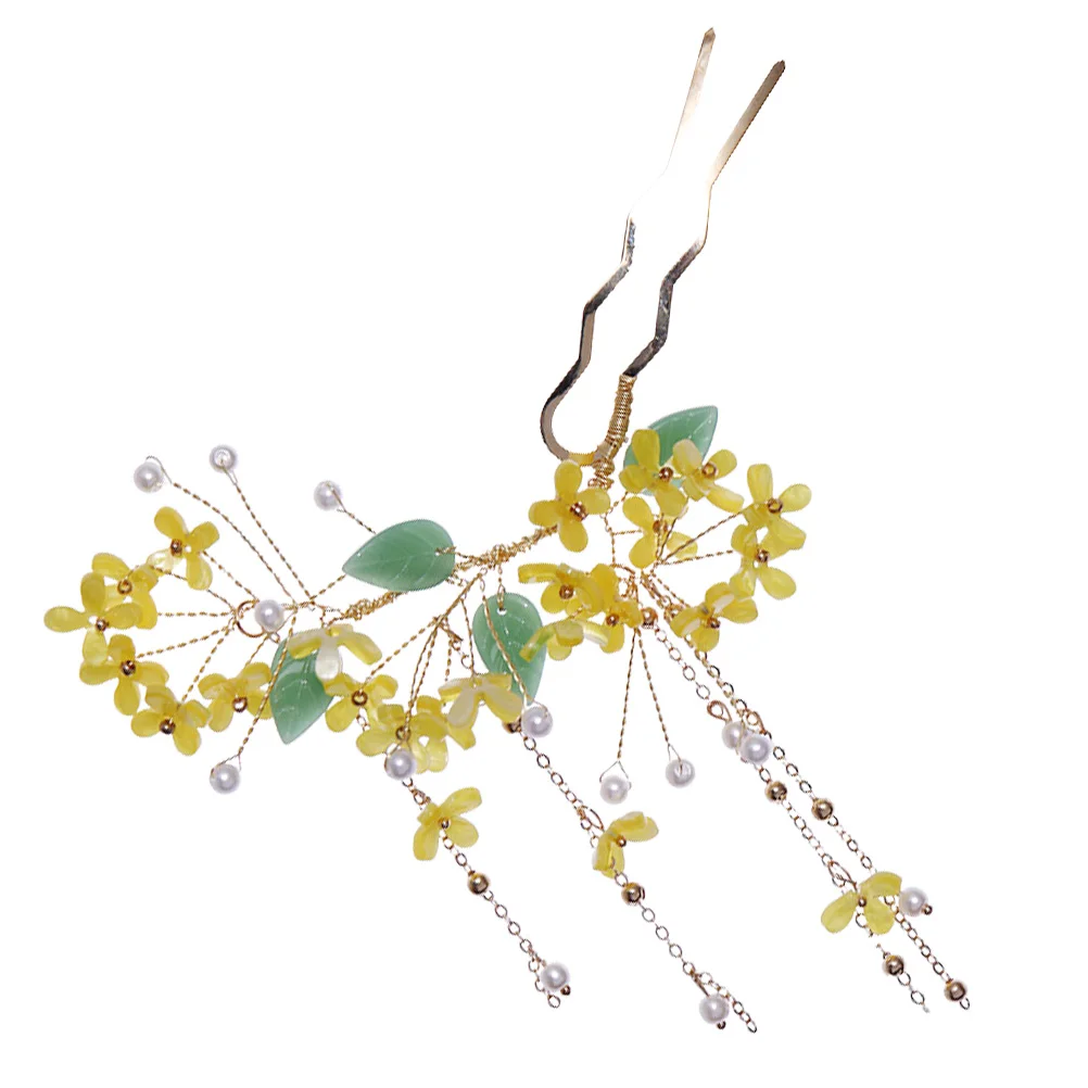 

Retro Step Hairpin Vintage Fork Dangle Tassel Stick Wedding Guest Miss Accessories Chinese Chopsticks Firm Hold Long Practical