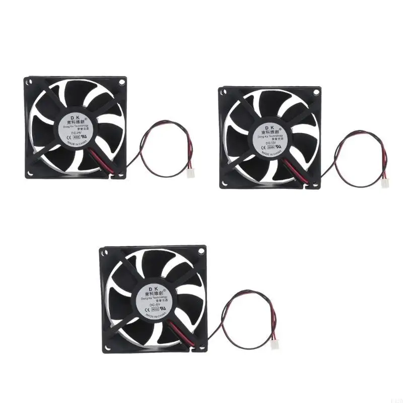 

F42D 80x80x25mm CPU Cooling Fan 5V 12V 24V 2pin Silent Cooling Fan CPU Cooler Chassis Radiator for Desktop Computer 3300RPM