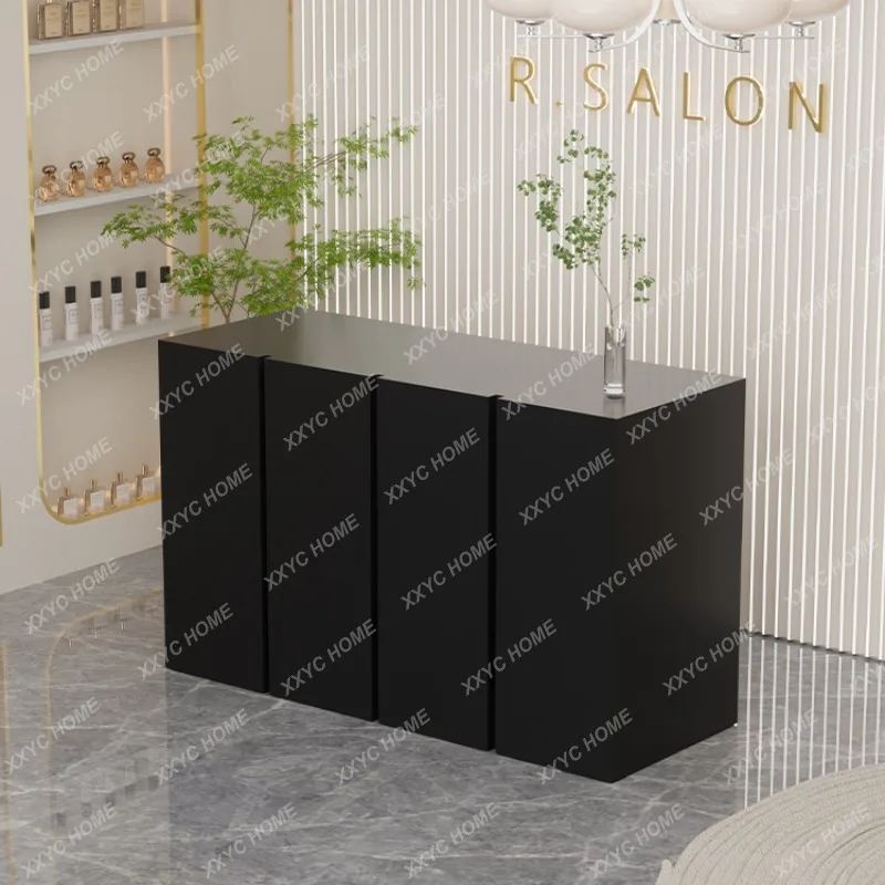 L Clothing Store Cashier Counter Beauty Salon Bar Counter Painted Shop Small Simple Modern Company Front Desk Reception Desk