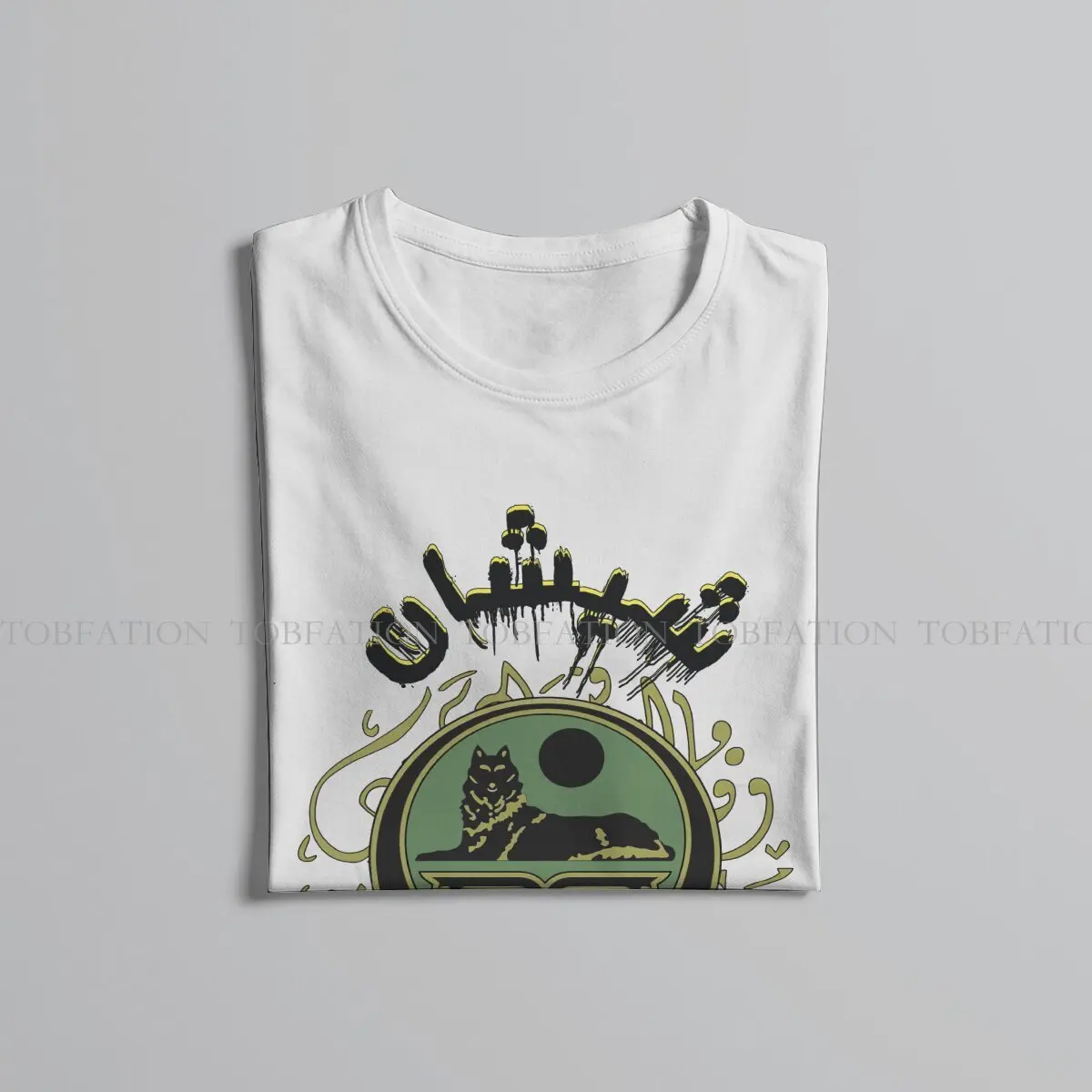 チャックンウルフメンズOネックTシャツ、arab Bazz、パンクTシャツ、綿100% 服、夏