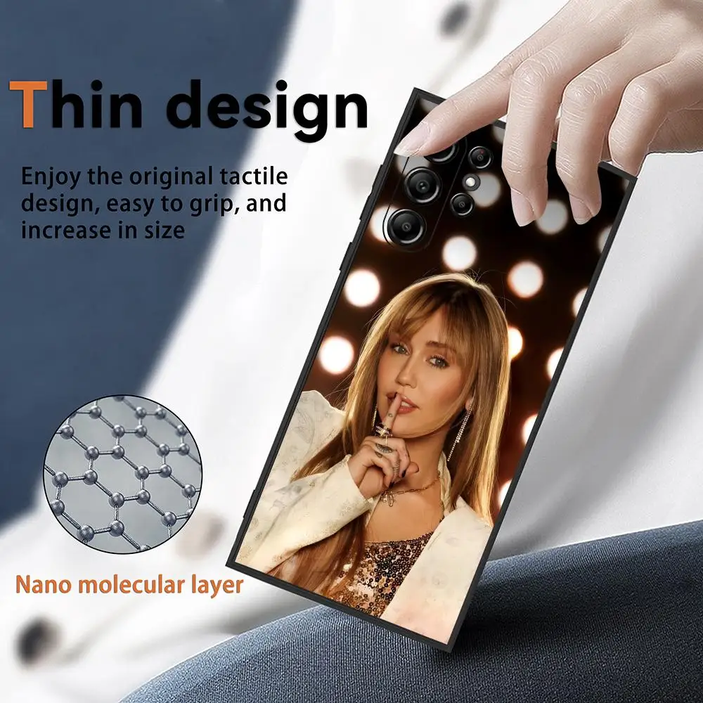 Singer M-Miley Cyrus Phone Case For Samsung Galaxy S25 S24 S22 S23 Ultra S21 S20 Plus Frosted Non-Slip Full Cover Soft Case