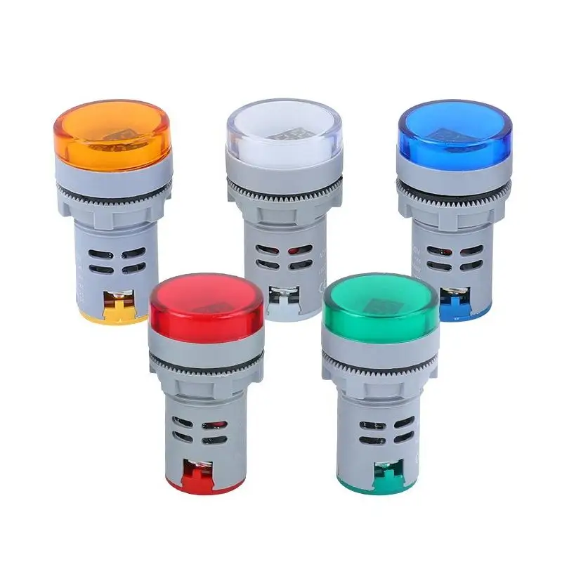1PcsLED Digital Display AC Voltmeter Indicator Light 110V 220V 22MM AD16-22DSV Type AC 60-500V Mini Voltage Meter