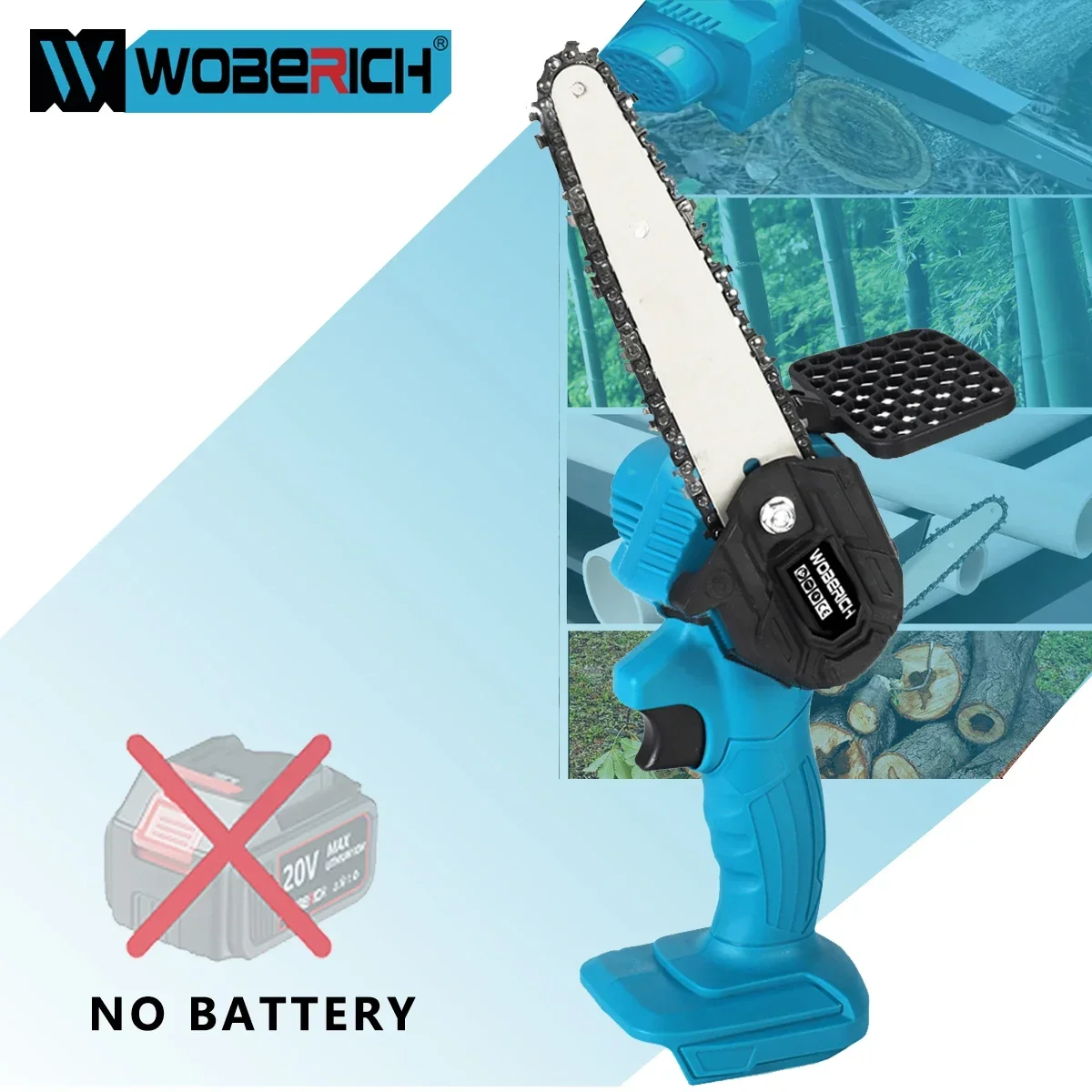 

WOBERICH Electric Pruning Saw Small Wood Spliting Chainsaw One-handed Woodworking Tool for Garden Orchard Branch Clip