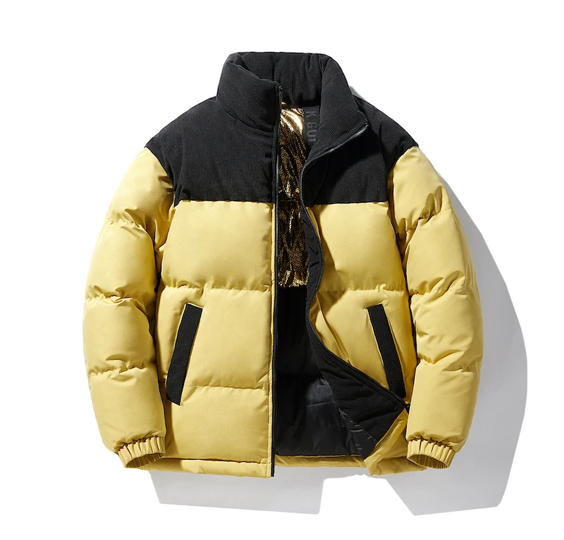 

Vertical Collar Color Down Jacket Warm Simple Trend Classic All-purpose Fabrics Warm Comfortable Skin-friendly Wear Down Coats