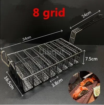 kitchen Fried cooking Taco corn husks taco French fries Fried Colander Basket Strainer 8 Mould Nicket Plated Shell Basket