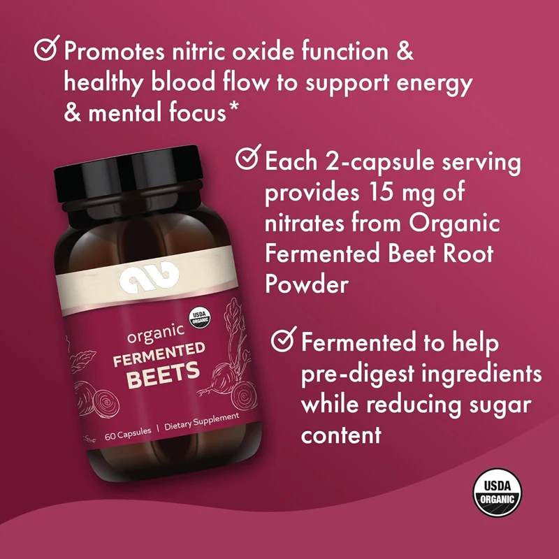 Organic fermented sugar beets, dietary supplements, essential nutrients for overall health, USDA organic, non GMO