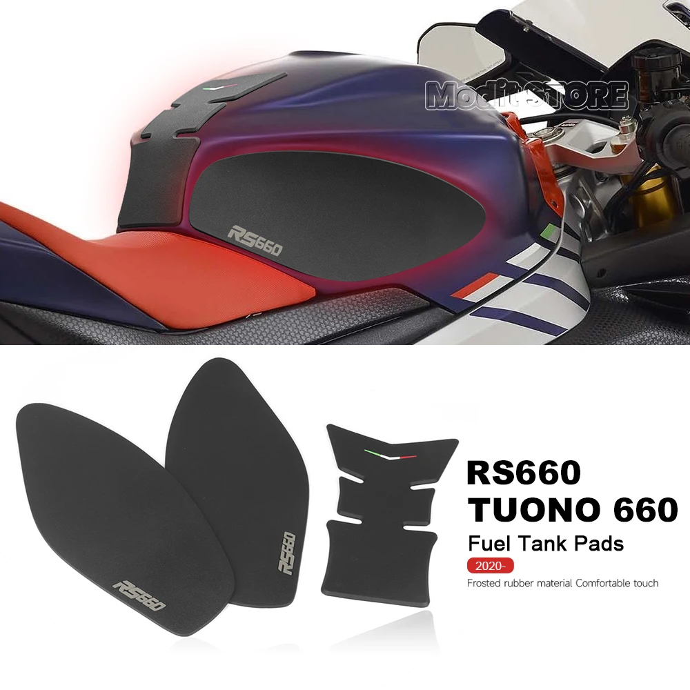 For Aprilia Tuono 660 RS660 RS 660 2020 2021 2022 2023 2024 Tank Side Rubber Decals Motorcycle Anti Slip Tank Pad Stickers