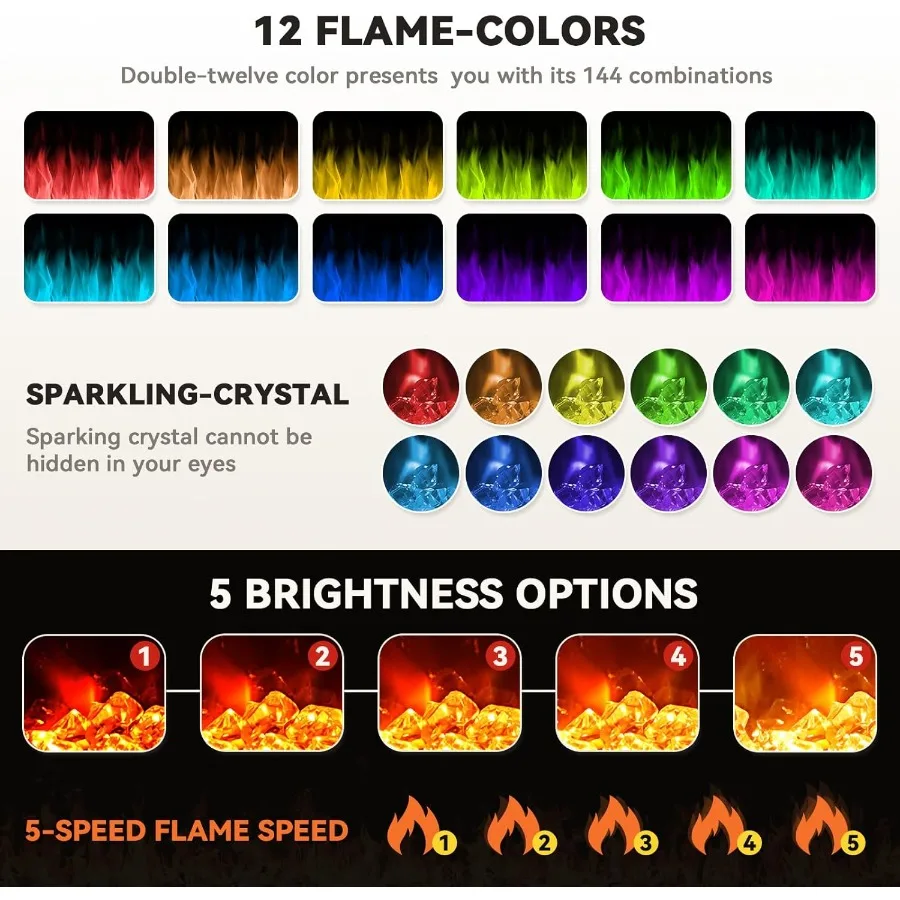 50 بوصة مدفأة كهربائية إدراج رقيقة جدا 750 1500 واط الخطي مدفأة كهربائية سخان الحائط أو راحة الموقد Elec