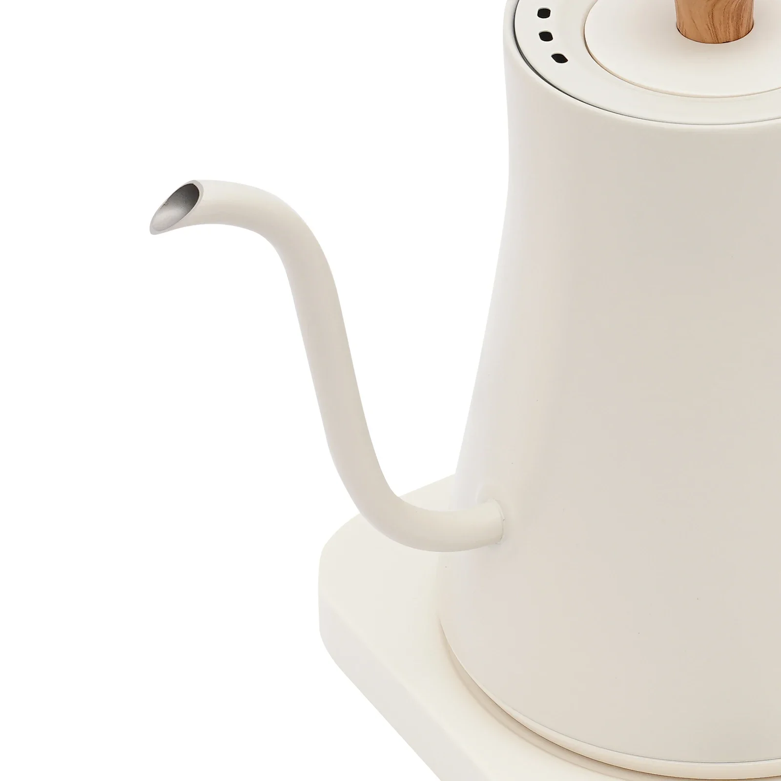 

1200W 0.9L Stainless Steel Electric Kettle, Electric Gooseneck Kettle for Coffee and Tea with LED Display (White)
