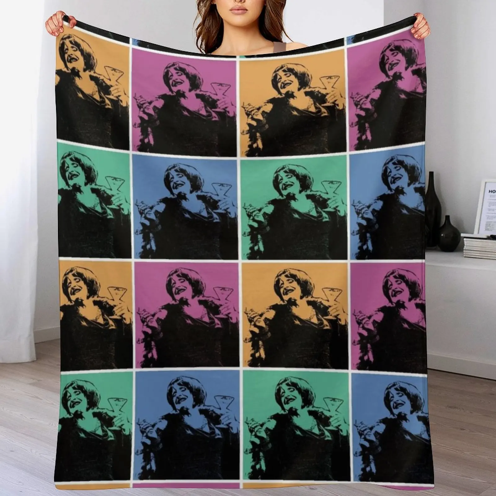 Patti LuPone I'll Drink to That Company PopART Throw Blanket Decorative Throw Luxury Brand Personalized Gift Sofa Blankets