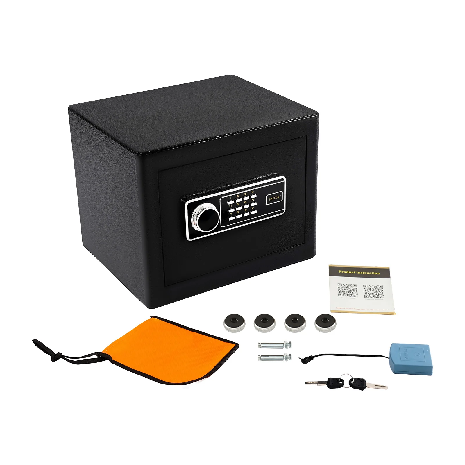Black Security Safe Box for Money Cash Valuables