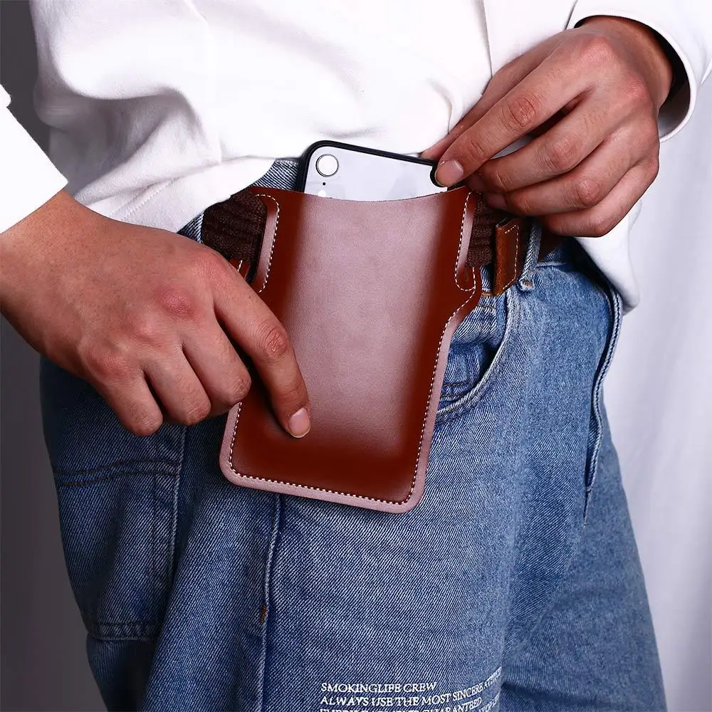 

Belt Pouch Purse Belt Clip Phone Holster Travel Hiking Mini Bags Vintage Pack Mobile Phone Bag Waist Bag