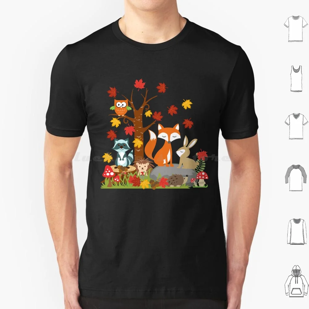 Autumn Woodland Animals T Shirt 6Xl Cotton Cool Tee Baby Animals Baby Animals Baby Animals Baby Animals Baby Animals Baby