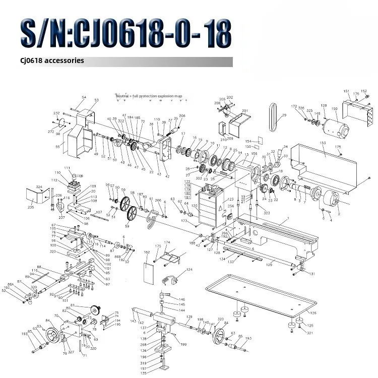 CJ0618-0-18 Lathe Accessories, Metal Metric and British Double Belt Wheel Bridge Tool Exchange Gear