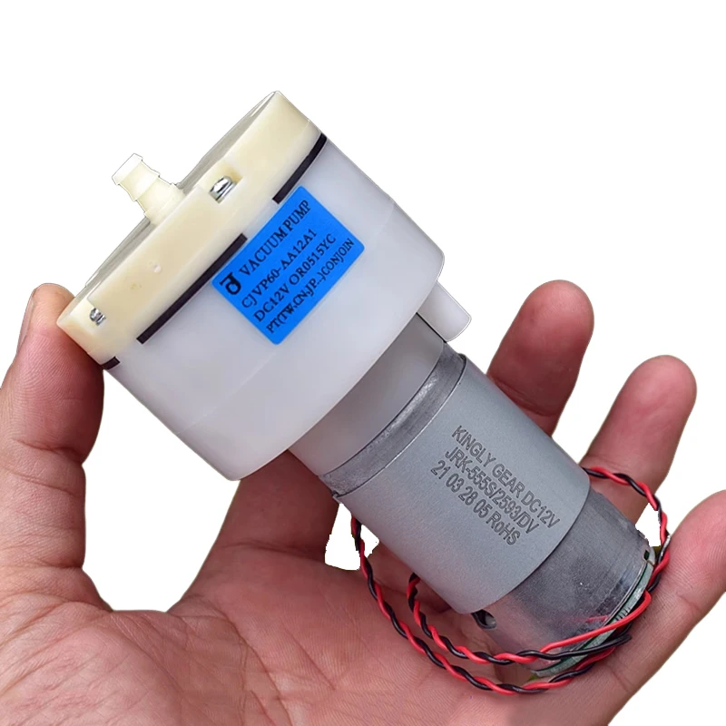 CJVP60 DC12V 10LPM Large Flow Mini 555 Diaphragm Vacuum Pump Air Oxygen Pump Negative Pressure Suction Pump DIY Inflator Monitor