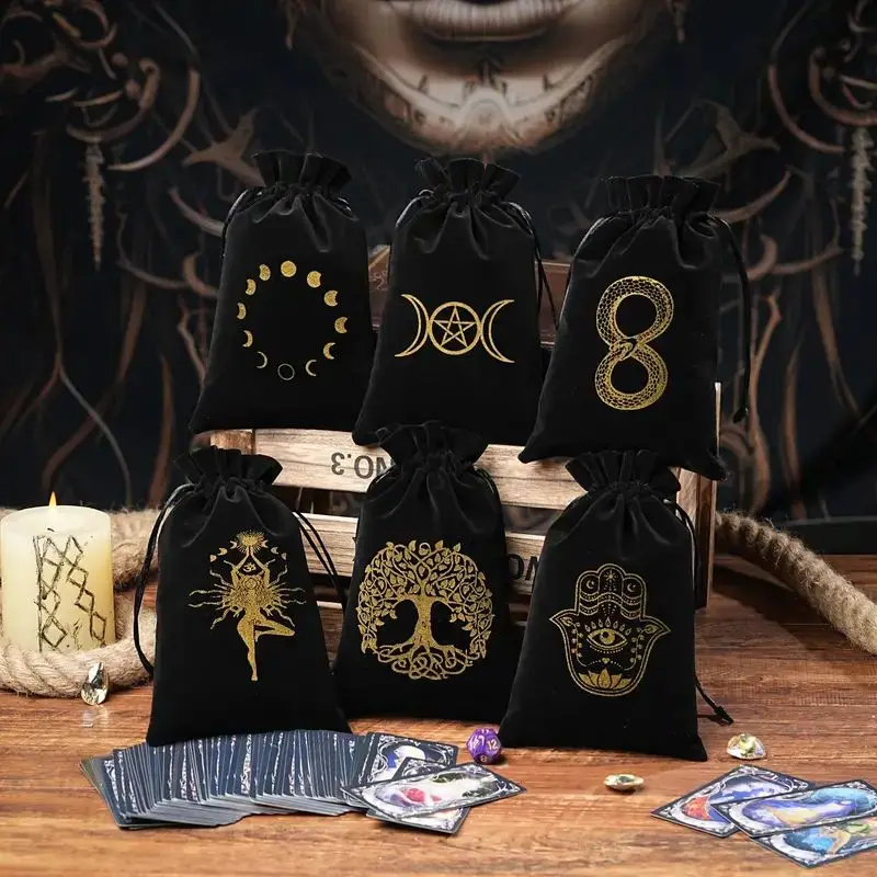 15 Stück Tarot-Aufbewahrungsbeutel, Würfeltüten, Kordelzug-Design, Schmuckbeutel, Geschenktüten, multifunktionale Aufbewahrungsbeutel