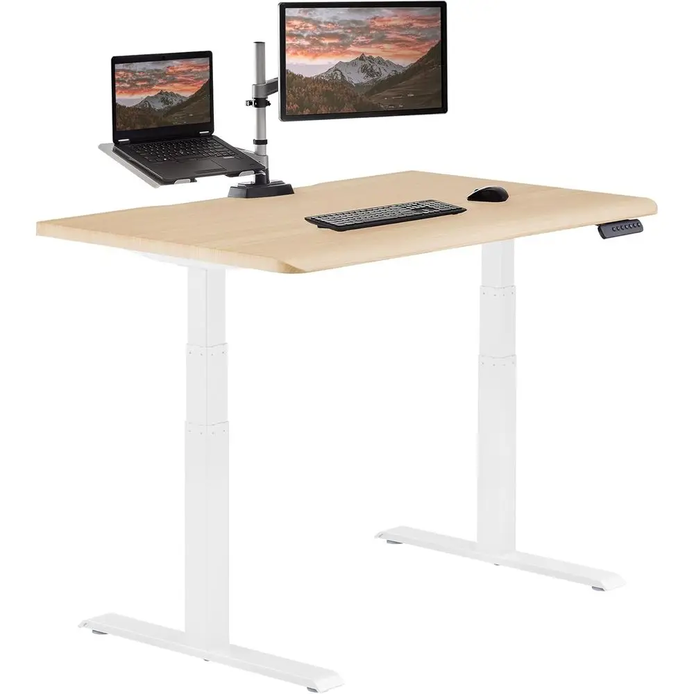 

ComortEdge 48x30 Inch Electric Standing Desk – Height Adjustable Sit Stand Desk with Memory Presets, Sloped Edge, 220 LB acity +