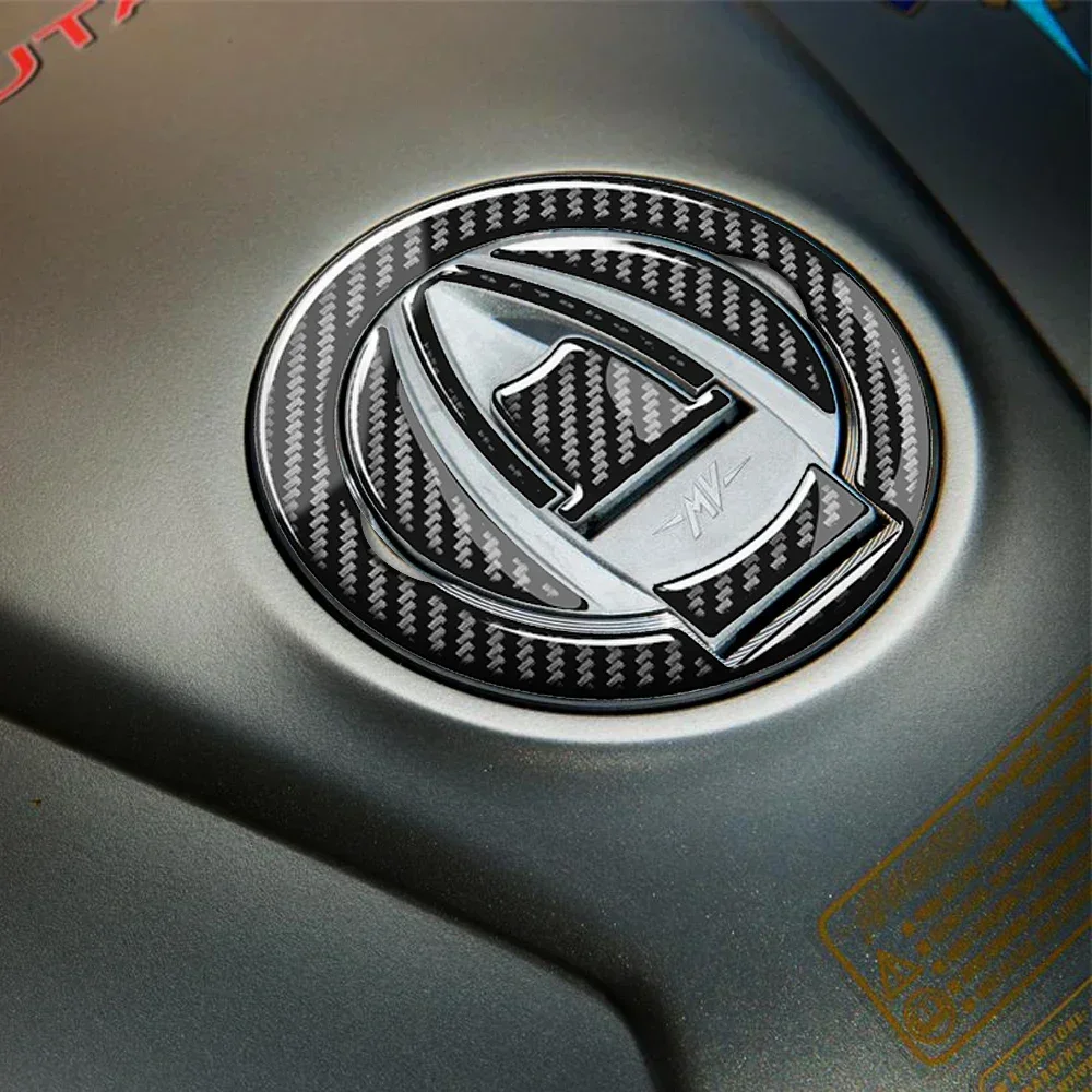 Per MV Agusta 2010-2023 modifica moto adesivo protettivo tappo carburante strutturato in fibra di carbonio trasparente