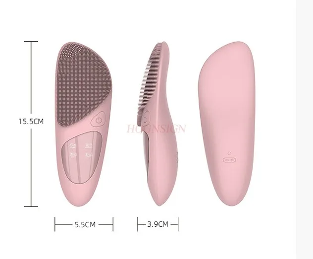 Cepillo de cerdas suaves para limpieza de poros, limpiador eléctrico de silicona para belleza, limpiador facial