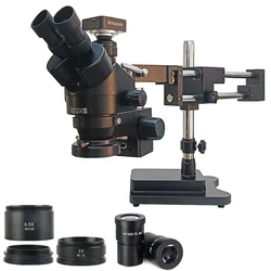 3.5X-180X Double Boom Simul Focal Trinocular Stereo Microscope 4K 60MP Video Digital USB Camera Phone PCB Soldering Repair Tools